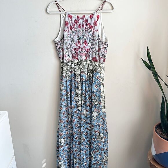 Bhanuni By Jyoti Greene Anthropologie Viscose Georgette Floral Printed Gown 10 - Picture 4 of 14
